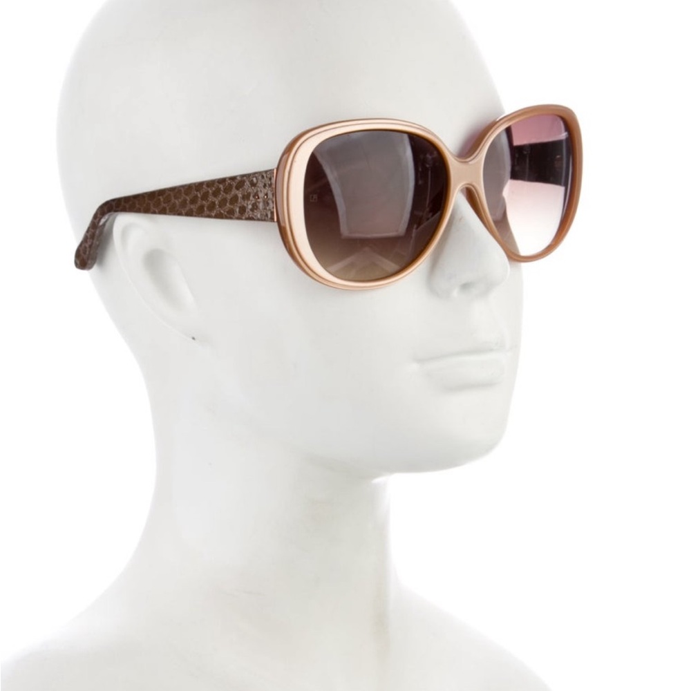Linda Farrow Brown Oversized Sunglasses